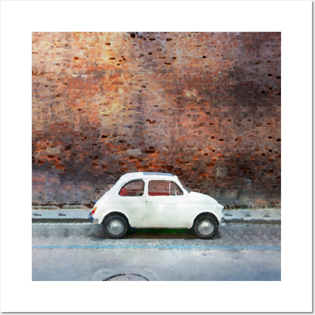 Vintage italian car in watercolor Wall Art by thelazypigeon
